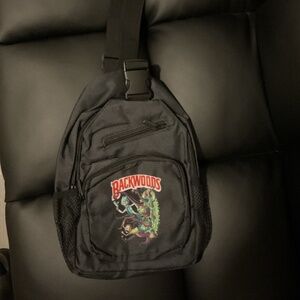 Backwoods Black Unisex Crossbody Bag Messenger Flap Courier Travel